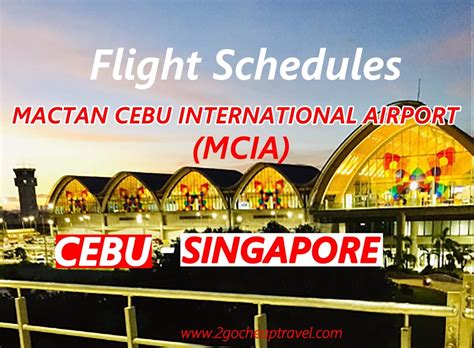 Cheap Flights from Cebu City to Singapore from ₱3,258 .